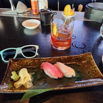 Nobu Chicago - Tuna and Yellowtail Nigiri. Excellent Old Fashioned. - Japanese Near Me - Chicago, Illinois Nobu Chicago - Tuna and Yellowtail Nigiri. Excellent Old Fashioned. - Japanese Near Me - Chicago, Illinois