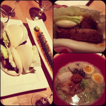 Ippudo - Westside - Hirata buns, (pork buns), Akamaru Modern, Yamitsuki Goma Kyuri (cucumber) - Ramen Near Me - New York, New York
