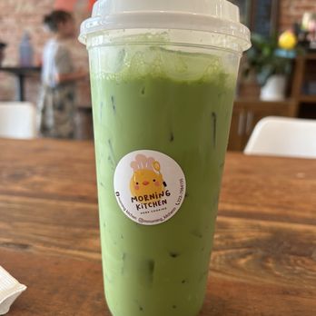 Morning Kitchen - Thai Green Milk Tea (Iced) - Waffles Near Me - Los Angeles, California