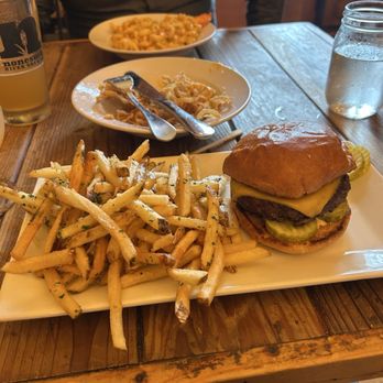 Nonesuch River Brewing - Burger & French Fries - Breweries Near Me - Scarborough, Maine