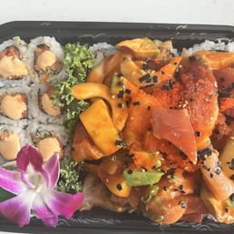 Hawaii Roll and spicy tuna