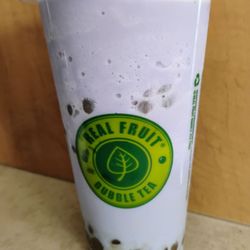 Real Fruit Bubble Tea - Large taro sherbet with tapioca