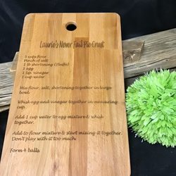 Laberge Engraving - Bring in your handwritten recipe and let us create a way to preserve it forever.