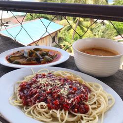 Levine's - Filipino Spaghetti, Thai Red Curry, Spicy Eggplant