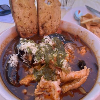 The Wharf - Choppino, was okay. The broth was slightly oily and the muscles were not fresh. Bread was good. - Seafood Near Me - Fort Bragg, California The Wharf - Choppino, was okay. The broth was slightly oily and the muscles were not fresh. Bread was good. - Seafood Near Me - Fort Bragg, California