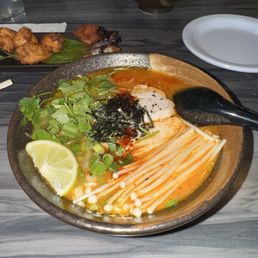 Mala Firecracker Karaage Chicken(in the back) Mala Firecracker Karaage Chicken(in the back)