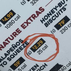 Church's Texas Chicken - $2.29, charged $2.79