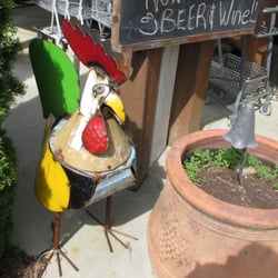 Harvest Moon Food Store - That chicken is for sale. Because who doesn't need a 3' tall metal chicken?