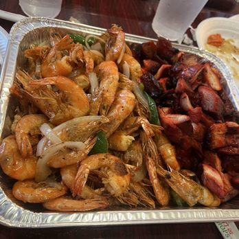 Chang'an Express - Party tray with salt & pepper shrimps and BBQ pork - Chinese Near Me - Hemet, California Chang'an Express - Party tray with salt & pepper shrimps and BBQ pork - Chinese Near Me - Hemet, California