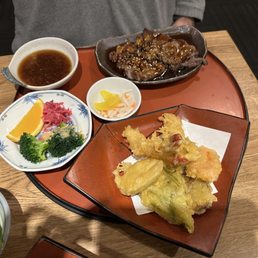 Dinner combo A with double steak instead of chicken