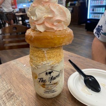 The Yard Milkshake Bar - Peach cobbler sunday - Ice Cream & Frozen Yogurt Near Me - Destin, Florida The Yard Milkshake Bar - Peach cobbler sunday - Ice Cream & Frozen Yogurt Near Me - Destin, Florida