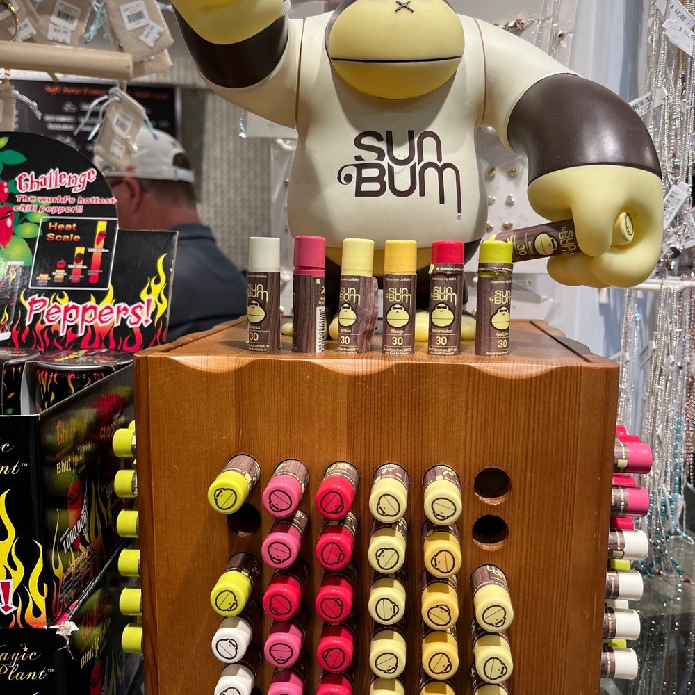 a display of sun bum products a display of sun bum products