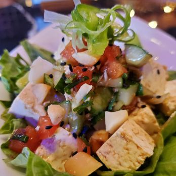 Ki Club - Tofu salad with Ho Farms tomatoes - Asian Fusion Near Me - Urban Honolulu, Hawaii Ki Club - Tofu salad with Ho Farms tomatoes - Asian Fusion Near Me - Urban Honolulu, Hawaii