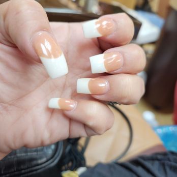Salon La Vie - Tina mixed me a better acrylic color for my skin tone! The normal French manicure is too pink for me, I luv this color!! - Nail Salons Near Me - Tamarac, Florida Salon La Vie - Tina mixed me a better acrylic color for my skin tone! The normal French manicure is too pink for me, I luv this color!! - Nail Salons Near Me - Tamarac, Florida