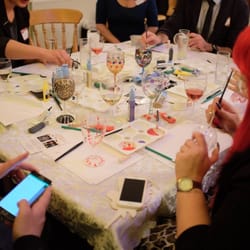 Creative You - Wine glass painting is great for networking events and birthday parties