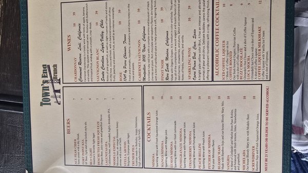 Menu photo 2 Town's End Brunch San Francisco, CA Menu photo 2 Town's End Brunch San Francisco, CA