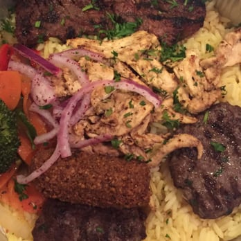 Jerusalem Cafe - Combo dinner - falafel, rice, veggies, kifta, chicken and beef. Also served with pita bread and hummus $10 - Middle Eastern Near Me - Oak Park, Illinois Jerusalem Cafe - Combo dinner - falafel, rice, veggies, kifta, chicken and beef. Also served with pita bread and hummus $10 - Middle Eastern Near Me - Oak Park, Illinois