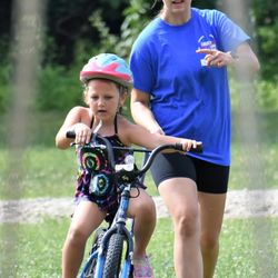 Liberty Lake Day Camp - Learning to ride a bike!