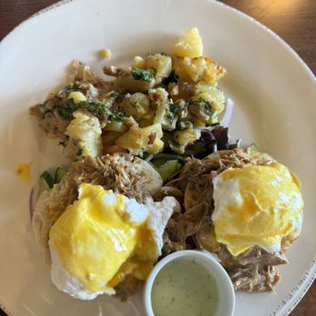 Sage Social Eatery - Carnitas Pulled Pork Benny - Latin American Near Me - Covina, California Sage Social Eatery - Carnitas Pulled Pork Benny - Latin American Near Me - Covina, California