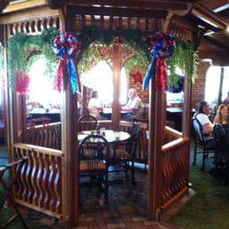 Indoor gazebo for your dining pleasure.... Hysterical.