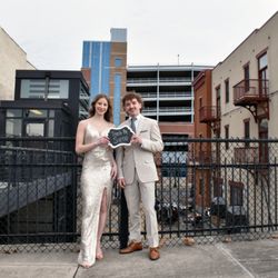 Dante Zeller Tuxedo by Sarno - A group of young people wearing prom formalwear