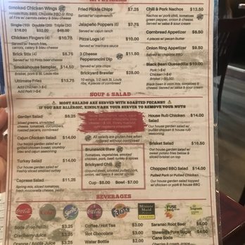 Brickyard Pub And BBQ - Menu - Barbeque Near Me - Lewiston, New York