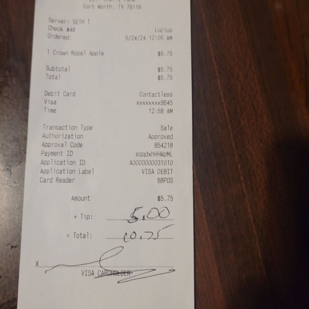 Yellow Rose Saloon - Receipt - Cocktail Bars Near Me - Fort Worth, Texas Yellow Rose Saloon - Receipt - Cocktail Bars Near Me - Fort Worth, Texas