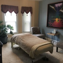 Lotus Fire Healing Arts by Jen Gantenbein - Treatment room with hydraulic massage table.