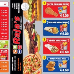 Raja's Kebab House - Outer menu view