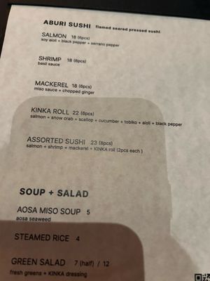 Menu photo 2 KINKA IZAKAYA ORIGINAL Toronto, ON Menu photo 2 KINKA IZAKAYA ORIGINAL Toronto, ON