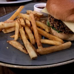 Charred Aubergine and Harrissa Burger