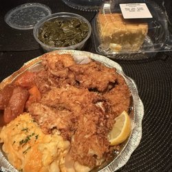 Sweet Potatoes Restaurant - Whitting fish, Yams, Mac n cheese, collard greens and corn bread