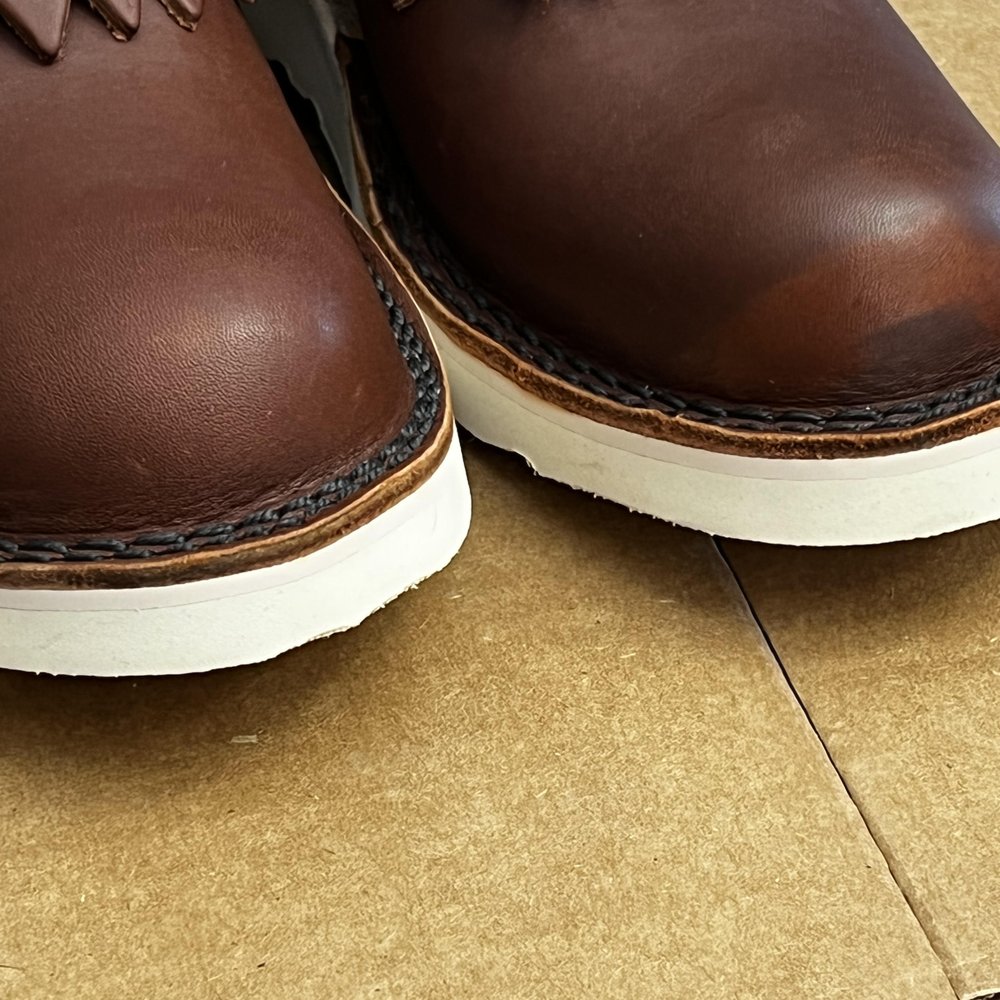 JK Boots - They got something on the leather but still sent it out like this - Shoe Repair Near Me - Spokane Valley, Washington JK Boots - They got something on the leather but still sent it out like this - Shoe Repair Near Me - Spokane Valley, Washington