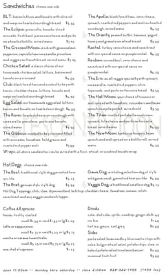 Menu photo 1 Crescent Moon Cafe Hickory, NC