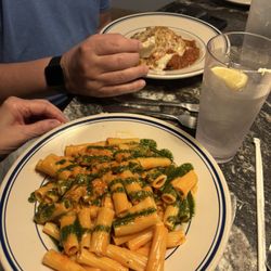 Giovanni's Pizzeria & Kitchen - Rigatoni Roma with basil oil, spicy and yum!