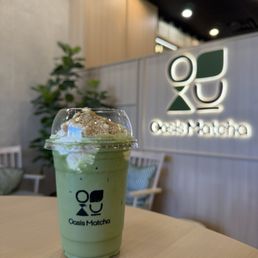 Banana Pudding Matcha Latte