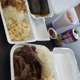 Mixed Bbq plate, Kalua Pork&Cabbage,& 2 Hawaiian Sun Guava juices with 100% Vitamin C. Mixed Bbq plate, Kalua Pork&Cabbage,& 2 Hawaiian Sun Guava juices with 100% Vitamin C.