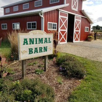 Jonamac Orchard - a sign for an animal barn - Fruits & Veggies Near Me - Malta, Illinois