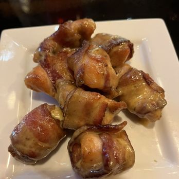 Muddy River Smokehouse - Fowl Balls-Smoked chicken wrapped with bacon and topped with a honey Dijon sauce. - Barbeque Near Me - Newfields, New Hampshire Muddy River Smokehouse - Fowl Balls-Smoked chicken wrapped with bacon and topped with a honey Dijon sauce. - Barbeque Near Me - Newfields, New Hampshire