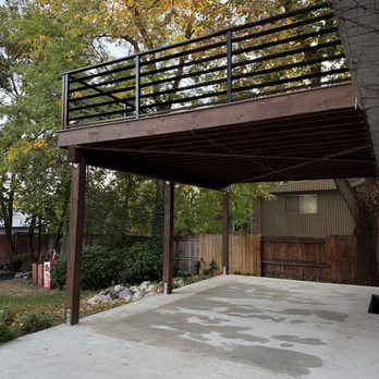 Outdoor Enhancements - Deck build with custom metal railing - Decks & Railing Near Me Outdoor Enhancements - Deck build with custom metal railing - Decks & Railing Near Me