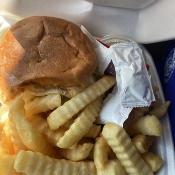 Niko's Grill - Bacon cheeseburger and fries with a side of ranch. - Greek Near Me - Charlotte, North Carolina