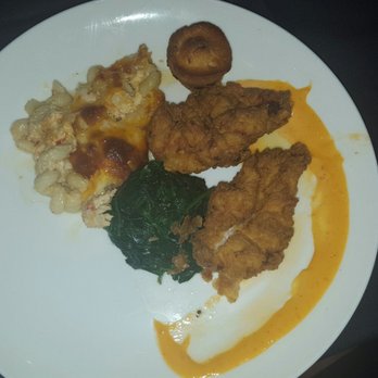 SoBe Restaurant and Lounge - The Buttermilk Fried Chicken with spinach, Lobster Macaroni and Cheese and cornbread - American Near Me - Lanham, Maryland SoBe Restaurant and Lounge - The Buttermilk Fried Chicken with spinach, Lobster Macaroni and Cheese and cornbread - American Near Me - Lanham, Maryland