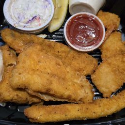 Combo fish fry (two pieces of cod, two pieces of perch, and three fried shrimp)