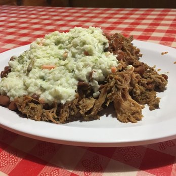Bucky Bee's BBQ - The Bomb !! You can't see it but it's under there ... the best dam cornbread ever!!!! - Barbeque Near Me - Cave City, Kentucky