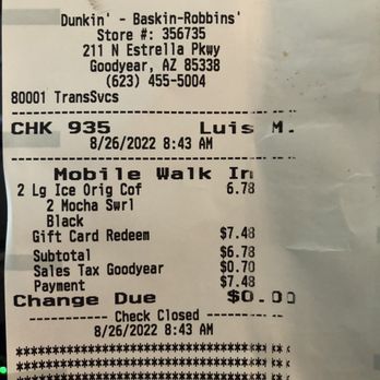 Dunkin' - Donuts Near Me - Goodyear, Arizona