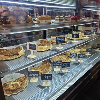 Quiches & Pies - Display of available quiches - Coffee & Tea Near Me - Chandler, Arizona