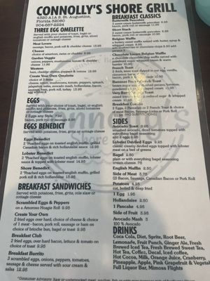 Menu photo 3 Connolly's Shore Grill St. Augustine, FL