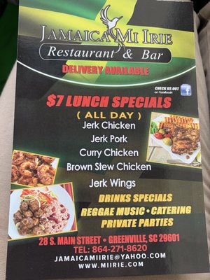 Menu photo 5 Mi Irie Greenville, SC Menu photo 5 Mi Irie Greenville, SC