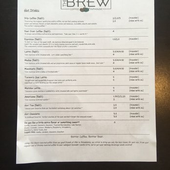 The Brew Coffee and Tap - Menu - Coffee & Tea Near Me - Tyrone, Pennsylvania The Brew Coffee and Tap - Menu - Coffee & Tea Near Me - Tyrone, Pennsylvania
