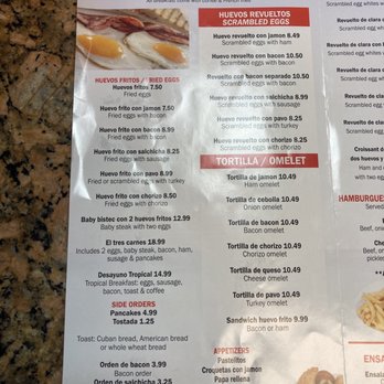 Tropical Beach Cafe - Breakfast Menu - Cuban Near Me - Miami Beach, Florida Tropical Beach Cafe - Breakfast Menu - Cuban Near Me - Miami Beach, Florida